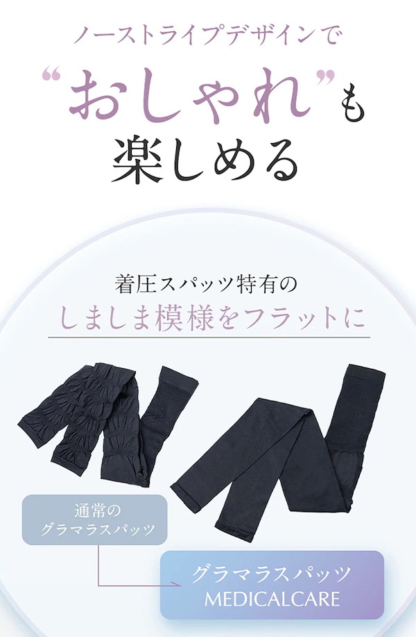 Qoo10 グラマラスパッツ 3着 メディカルケア むくみ着圧 ストッ