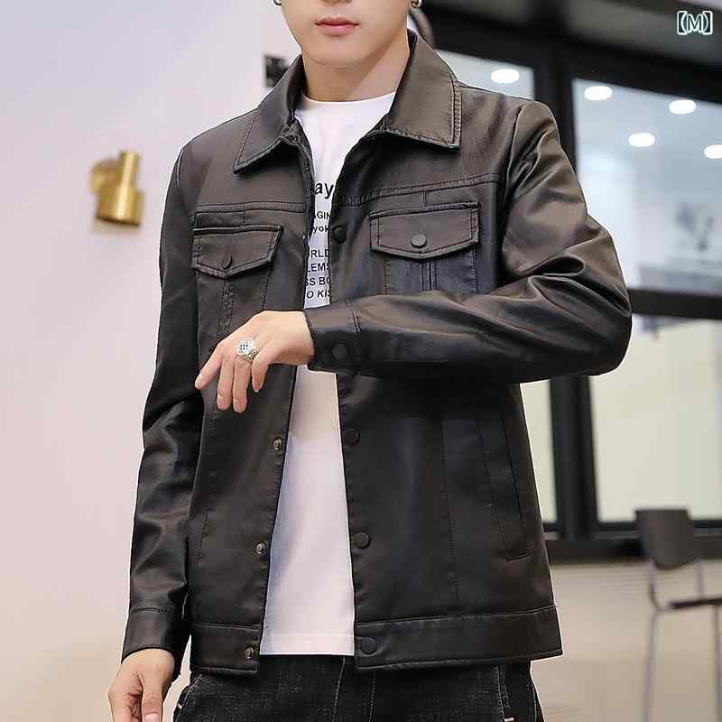 メンズ ファッション 秋冬 革 ジャケット スリムフィット 韓国 モーター サイクル シープスキンジャケット ビジネス ソフト レザージャケット メンズ ファッション 秋冬 革 ジャケット スリムフィット 韓国 モーター サイクル シープスキンジャケット ビジネス ソフト レザージャケット