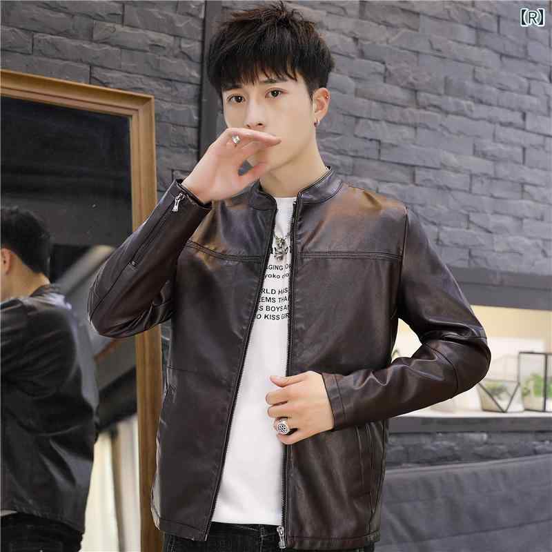 メンズ ファッション 秋冬 革 ジャケット スリムフィット 韓国 モーター サイクル シープスキンジャケット ビジネス ソフト レザージャケット メンズ ファッション 秋冬 革 ジャケット スリムフィット 韓国 モーター サイクル シープスキンジャケット ビジネス ソフト レザージャケット