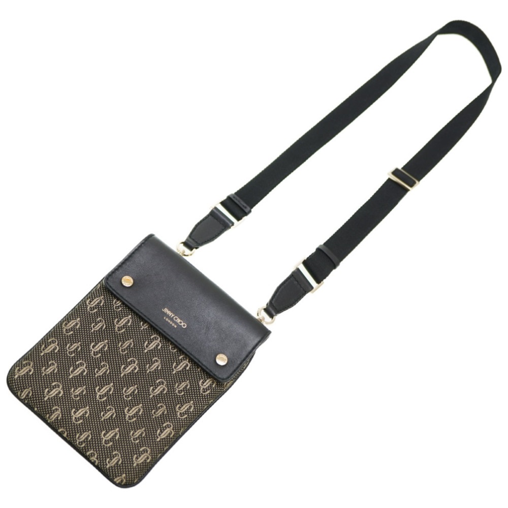 新品同様 KIMI メッセンジャー ショルダーバッグ キャンバス/レザー ブラック 0175【中古】 レディース 新品同様 KIMI メッセンジャー ショルダーバッグ キャンバス/レザー ブラック 0175【中古】 レディース