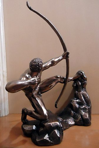 弓を射るヘラクレス フィ... : ホビー・コスプレ ブロンズ風彫像 お得高評価