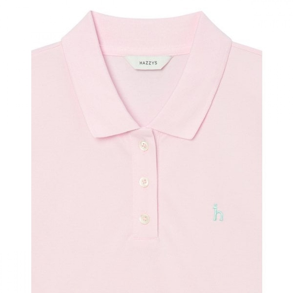 [24SS] ピンク ソリッド 綿混紡 半袖 HSTS4BC35P1