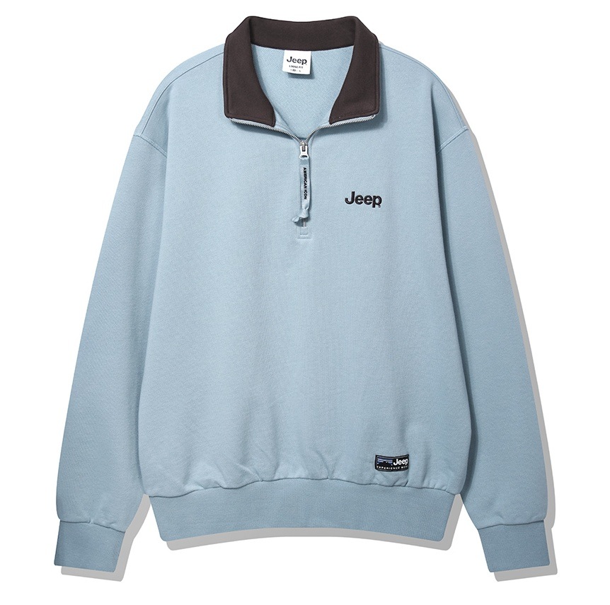 メンズ スウェット JEEPハーフジップ JEEP HALFZIP UP LOGO SWEAT Jeep ジープ ハーフジップ スウェット