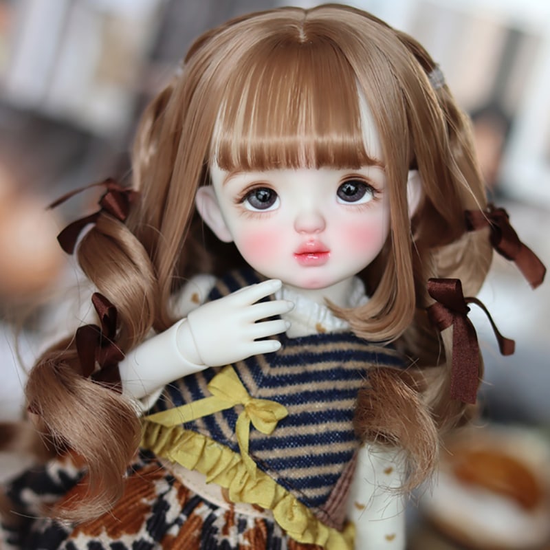 BJDドールウィッグ 二次元 パーマ ツインテール ロング SD/MSD/幼SDサイズ人形用ウィッグ BJDドールウィッグ 二次元 パーマ ツインテール ロング SD/MSD/幼SDサイズ人形用ウィッグ