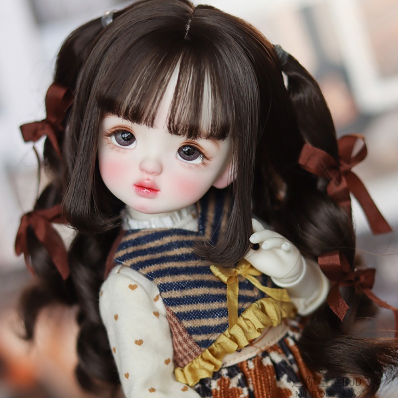 BJDドールウィッグ 二次元 パーマ ツインテール ロング SD/MSD/幼SDサイズ人形用ウィッグ BJDドールウィッグ 二次元 パーマ ツインテール ロング SD/MSD/幼SDサイズ人形用ウィッグ
