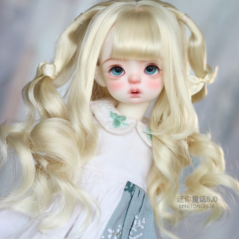 BJDドールウィッグ 二次元 パーマ ツインテール ロング SD/MSD/幼SDサイズ人形用ウィッグ BJDドールウィッグ 二次元 パーマ ツインテール ロング SD/MSD/幼SDサイズ人形用ウィッグ