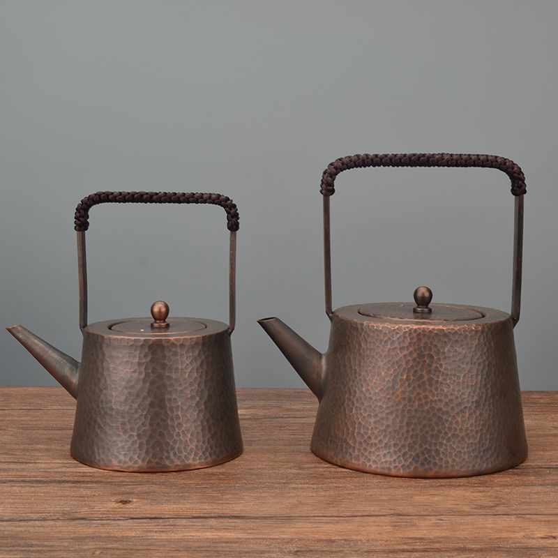 銅の湯沸かし 南部鉄瓶 銅蓋 湯沸かし 茶道具 南部鉄瓶 銅蓋 湯沸かし
