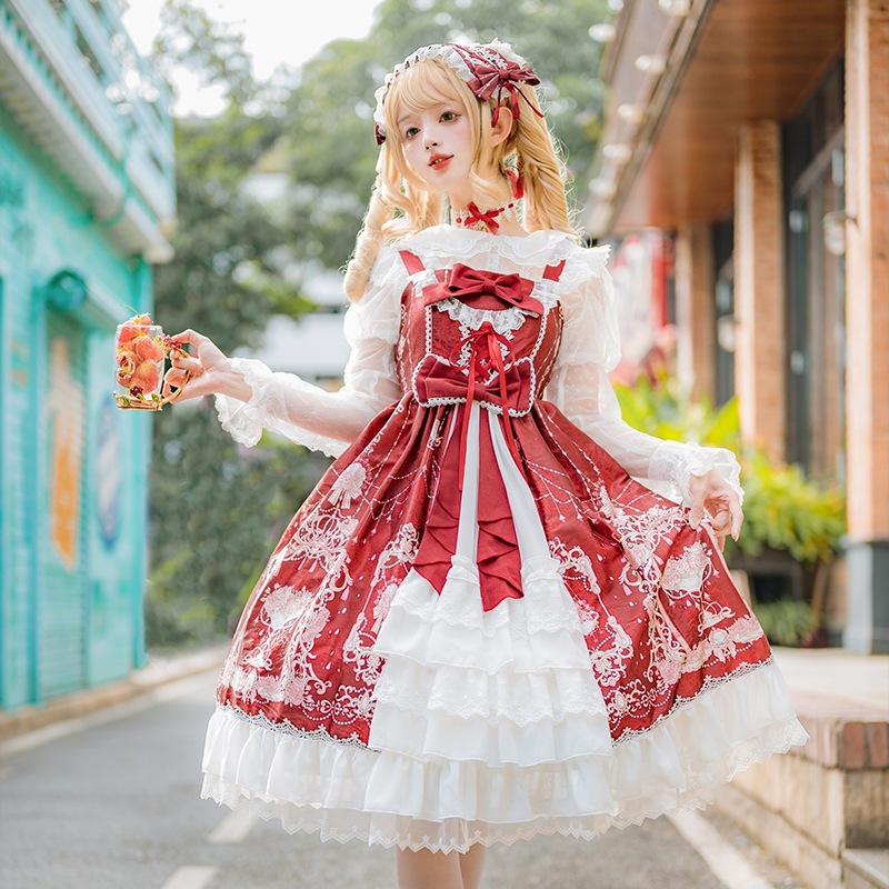 エレガントな宮殿ロリータオープンカラーJSKドレス