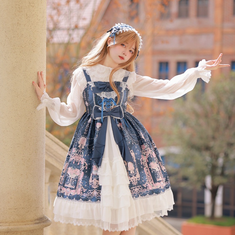 エレガントな宮殿ロリータオープンカラーJSKドレス