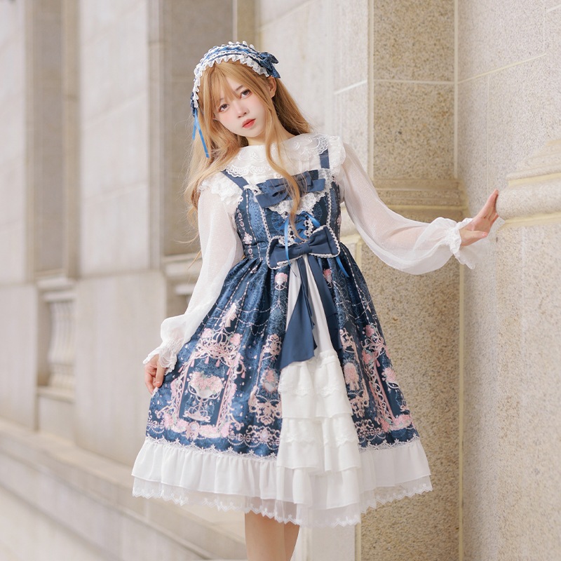 エレガントな宮殿ロリータオープンカラーJSKドレス