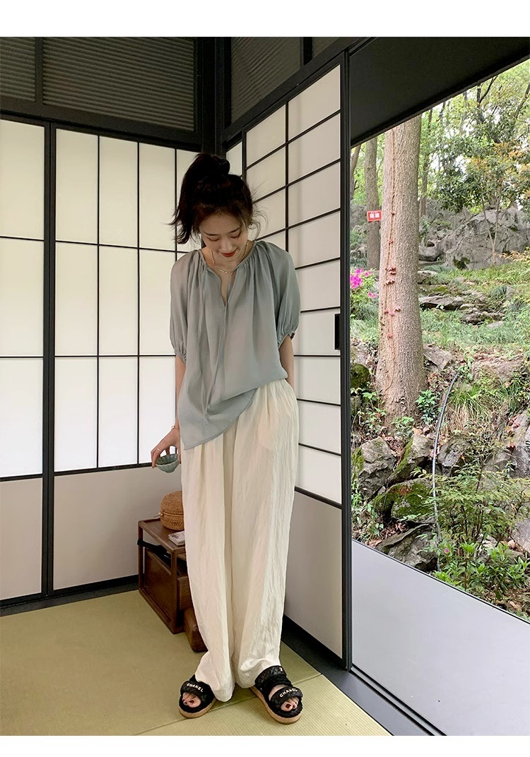 トップス ブラウス 袖あり 半袖 大人可愛い きれいめ シンプル カジュアル 大人 上品 おしゃれ お洒落 大人女子 こなれ感 ラフ エレガント 春 夏 2023 10代 20代 30代 40代