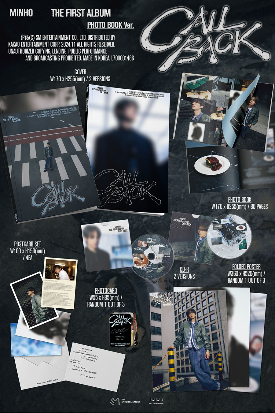 (Photobook/2種セット) MINHO of SHINEE - CALL BACK (1stフルアルバム)