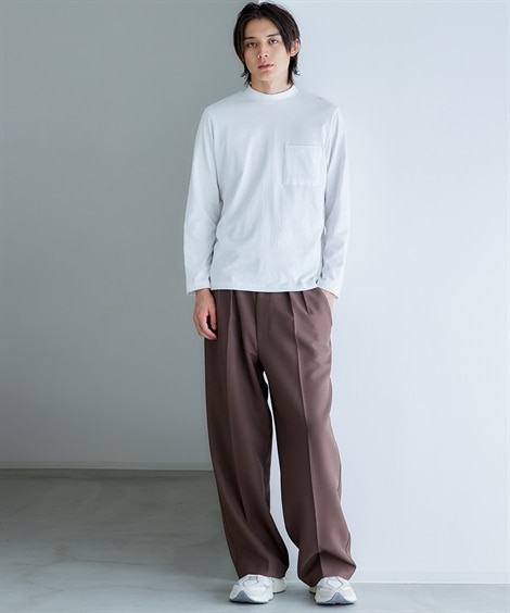 ロングパンツ タックワイドスラックス 大きいサイズ有 ロングパンツ タックワイドスラックス 大きいサイズ有