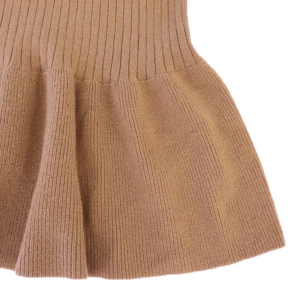 長袖 Vネック リブニット ロングワンピース F ピンク レディース