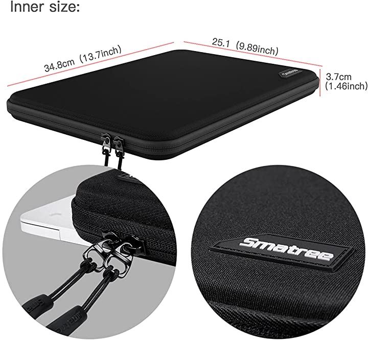 ラップトップスリーブケース 14インチ MacBook Pro 2018/2017/2016/Air2018/Surface 耐衝撃 撥水加工 出張 旅行( 14インチブラック)