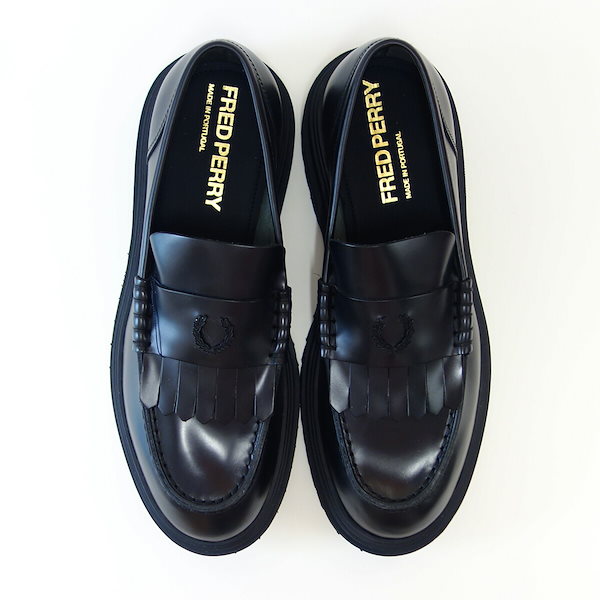 FRED PERRY B5316 ローファー ブラック UK7 25.5cm相当 Fred Perry Loafer ローファーフレッドペリー B5316