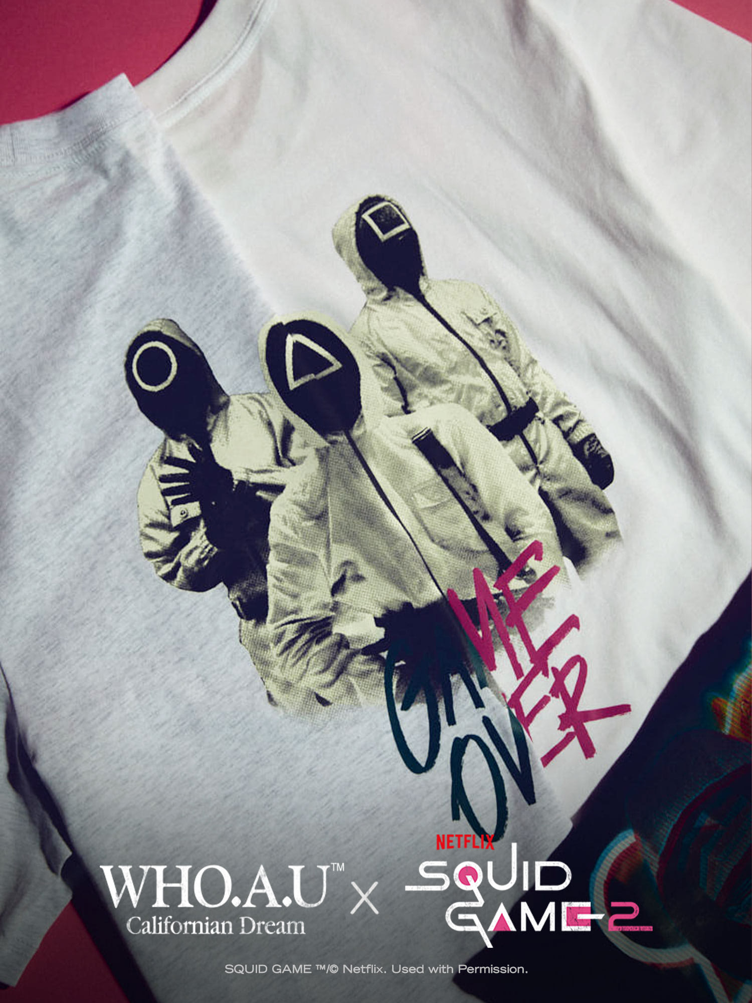 [WAU x SQUID GAME] イカゲームグラフィックTシャツ 2色 Graphic T-Shirt 2color / ユニセックス