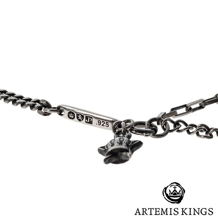 アルテミスキングス ARTEMISKINGS ガンマミックス シルバー ネックレス 全長45-50cm キュービックジルコニア SILVER925 スターリングシルバー アクセサリー メンズ レディー