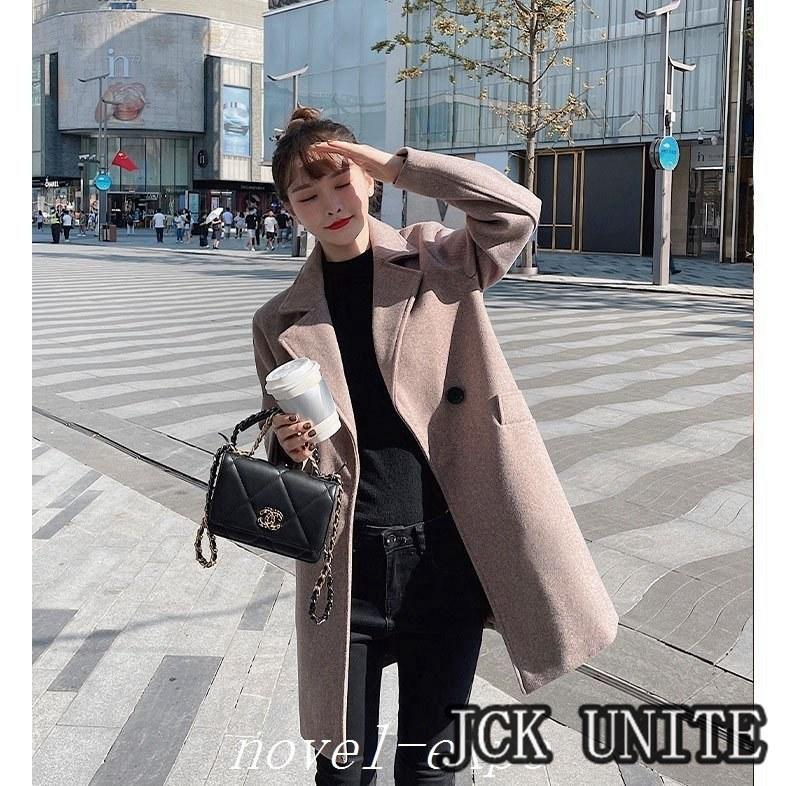 人気品超目玉チェスターコートレディースコートロング丈ゆったり冬コーデ防寒着アウターおしゃれ着痩せ厚暖かい体型カバー秋冬グレー韓国204050