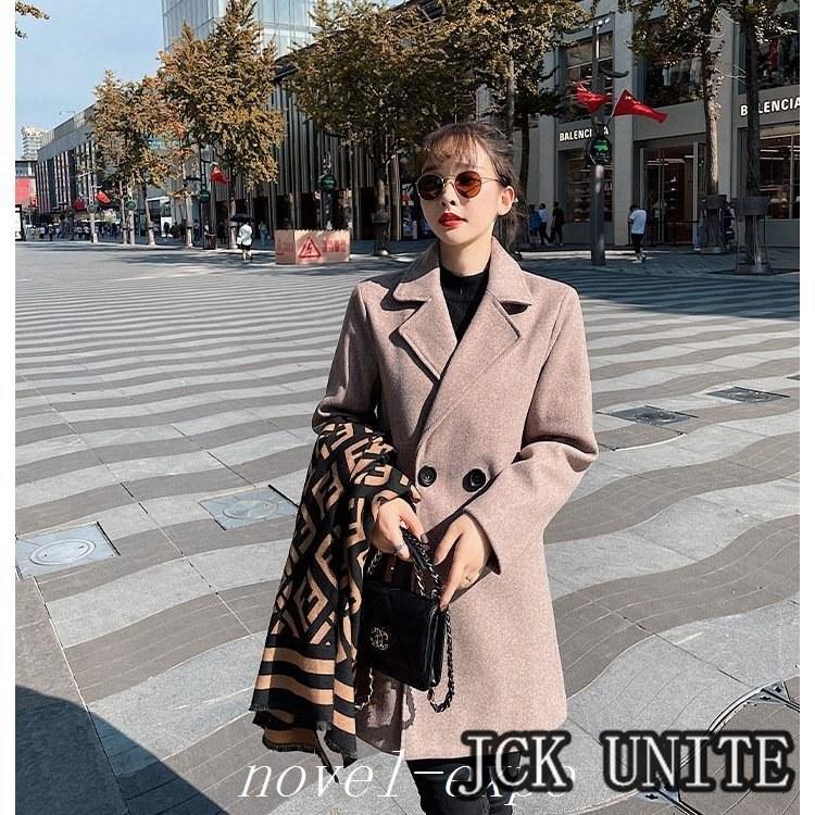 人気品超目玉チェスターコートレディースコートロング丈ゆったり冬コーデ防寒着アウターおしゃれ着痩せ厚暖かい体型カバー秋冬グレー韓国204050