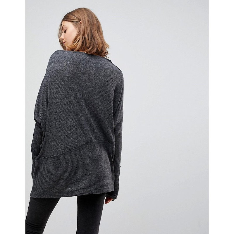フリーピープル レディース トップス【Free People London Town Thermal Oversized Long Sleeved Top】Black フリーピープル レディース トップス【Free People London Town Thermal Oversized Long Sleeved Top】Black
