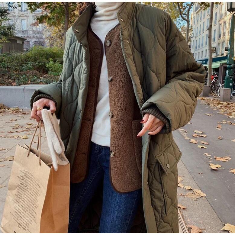 キルティングコートレディース秋冬キルティングコートジャケットアウター中綿ロングコート中綿ベンチコートキルトジャケット大きいサイズ キルティングコートレディース秋冬キルティングコートジャケットアウター中綿ロングコート中綿ベンチコートキルトジャケット大きいサイズ