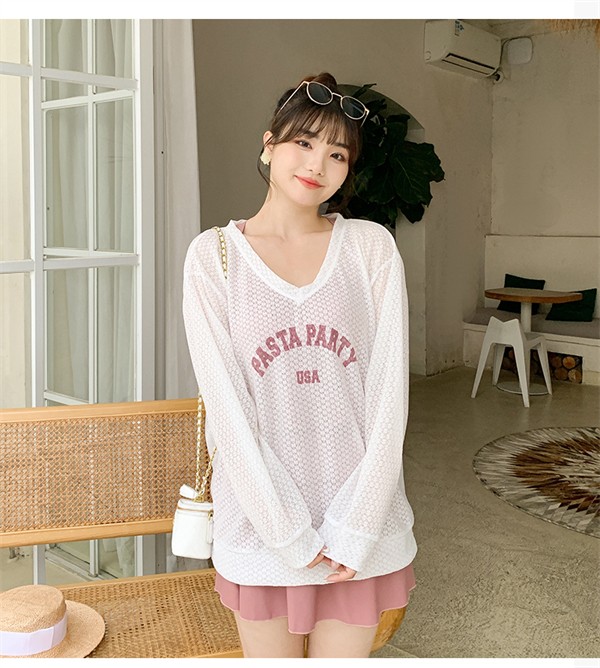 3点セット 水着 レディース 体型カバー 大きいサイズ ラッシュガード 長袖 セパレート 露出控えめ インナーパンツ ボーイレッグ ワイヤーなし パッド付 海 プール リゾート おしゃれ ぽっちゃ