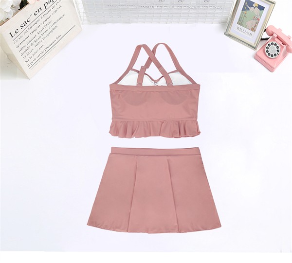 3点セット 水着 レディース 体型カバー 大きいサイズ ラッシュガード 長袖 セパレート 露出控えめ インナーパンツ ボーイレッグ ワイヤーなし パッド付 海 プール リゾート おしゃれ ぽっちゃ