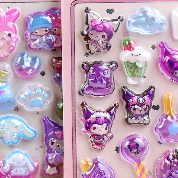 ボンボンドロップシール ちいかわ 日焼けキティ サンリオ すみっこ１６枚セット ボンボンドロップシール ちいかわ 日焼けキティ サンリオ すみっこ16