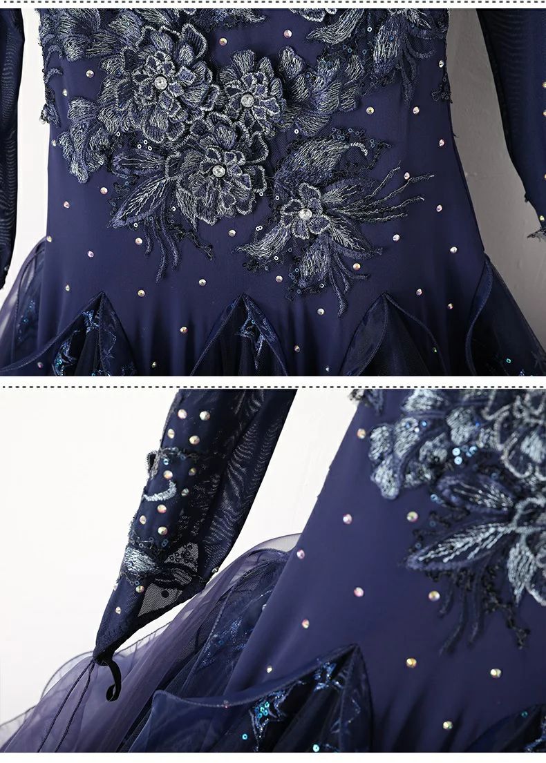 激安セールセール 社交ダンス 衣装 ワンピース 大きい裾 上品 大人 お洒落 ダンス専門服 タンゴ モダンダンス 舞台 演出 イベント衣装 ステージ衣装 ラテンダンス ダンスウエア ダンス競技着 練習