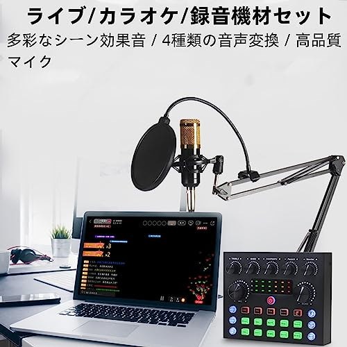 カラオケマイクセット DJ ミキサー ふんばり オーディオ