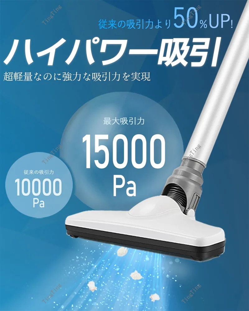 掃除機 コードレス 【新登場！28000Pa超強力吸引・0.5kg超軽量】