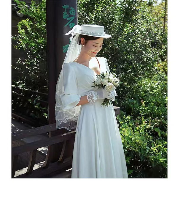 C41 結婚式 ウェディングドレス トレーンドレス エンパイア ビーチフォト 楽天市場】前撮り ドレス ワンピース 後撮り ウェディングドレス