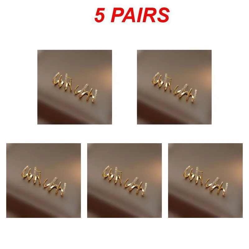 女性のためのシンプルで用途の広い金のイヤリング耐久性のある合金素材高品質のイヤリング色あせにくい1100ペア 女性のためのシンプルで用途の広い金のイヤリング耐久性のある合金素材高品質のイヤリング色あせにくい1100ペア