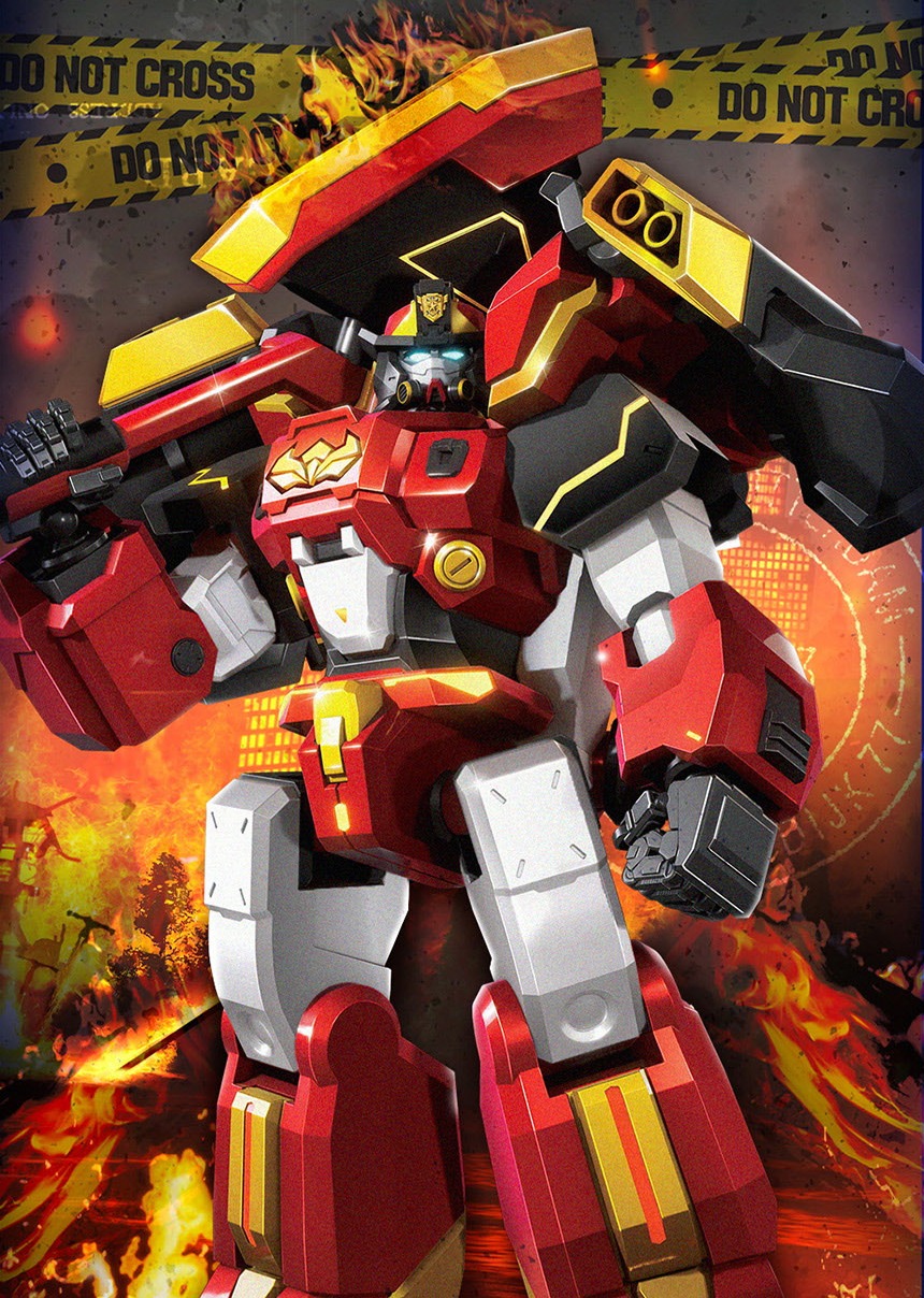 ミニ特攻隊 シーズン6 最強警察 ファイアコップ ロボットのおもちゃ / fire cop