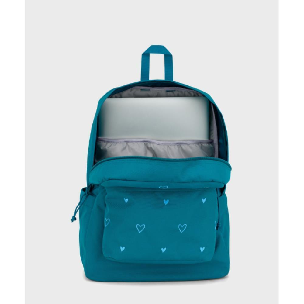 jansport Super Break Plus Laptop PARTY HEARTS GREEN JS0A jansport Super Break Plus Laptop PARTY HEARTS GREEN JS0A