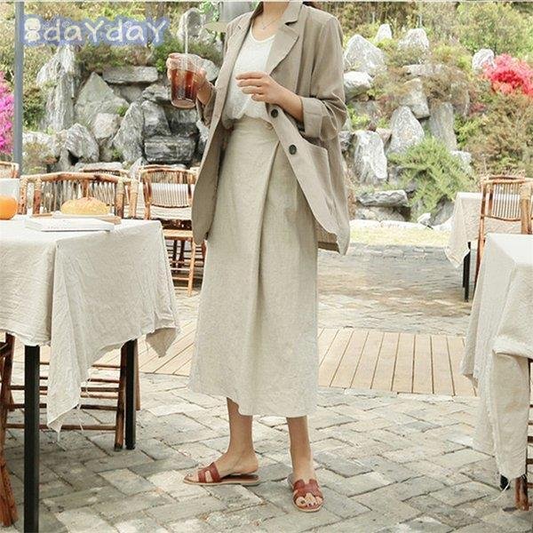 ブレザー スーツ スーツジャケット レディース 秋新作 長袖ブレザー 無地リネンスーツ 40代 カジ