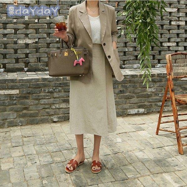 ブレザー スーツ スーツジャケット レディース 秋新作 長袖ブレザー 無地リネンスーツ 40代 カジ