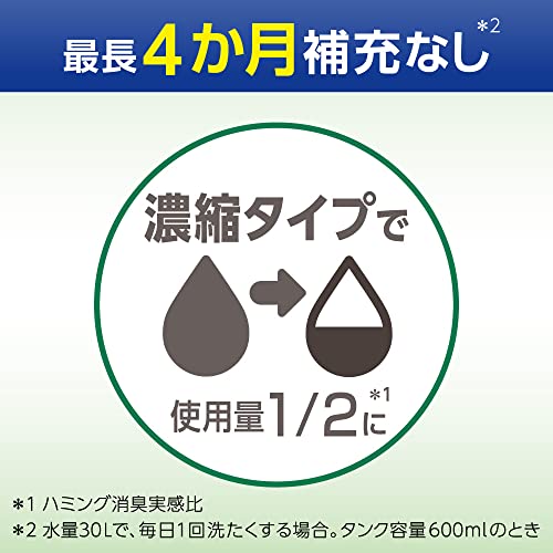 ハミング消臭実感 自動投入専用処方でお洗たくがもっとラクになる! 澄みきったリフレッシュグリーンの香り 700ml×５袋