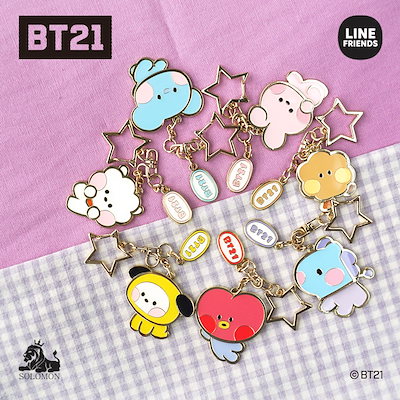 ラインフレンズ　bt21 バッグチャーム Qoo10] ライン・フレンズ 【公式】BT21 minini メタルゆ
