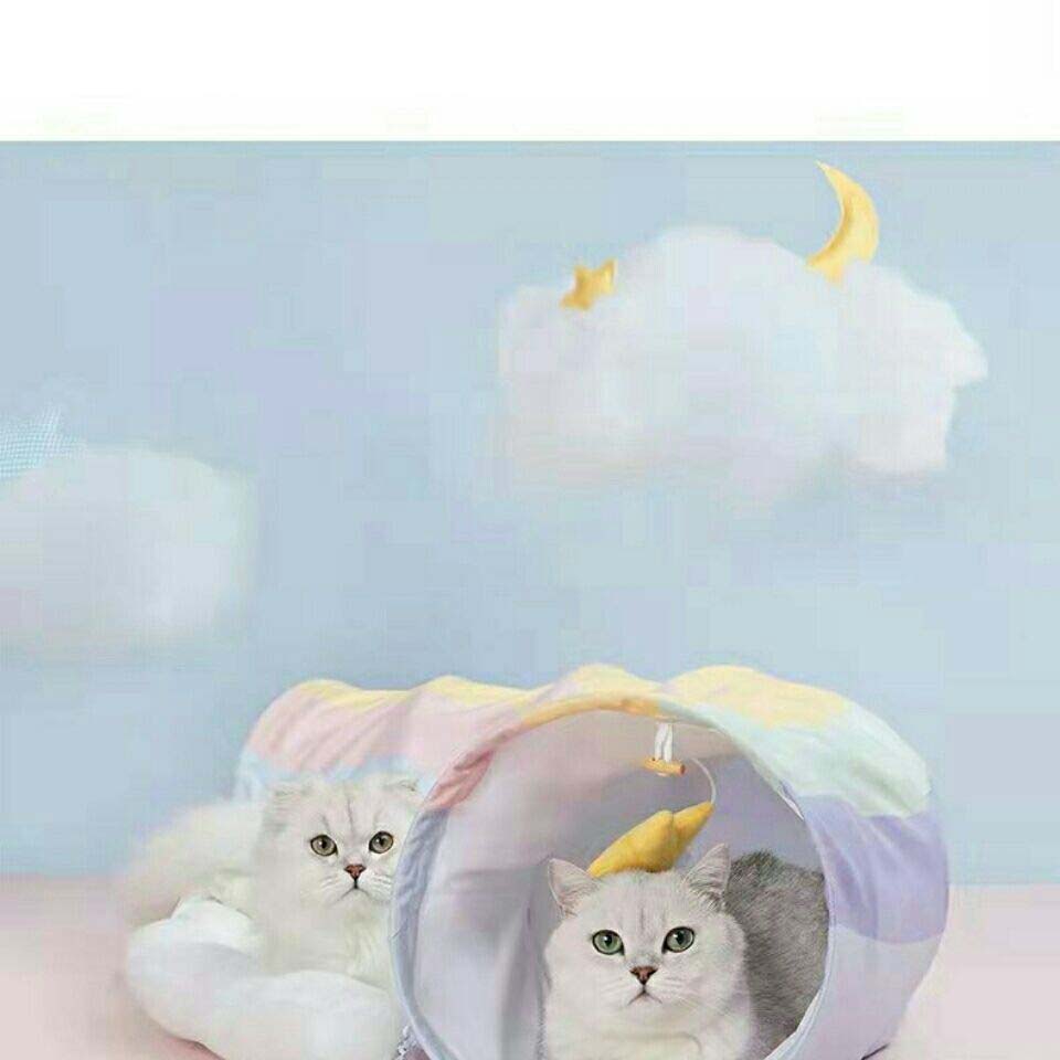 レインボートンネル猫床猫の巣をほどいて洗うことができる別荘猫小屋猫のおもちゃ四季通用猫小屋