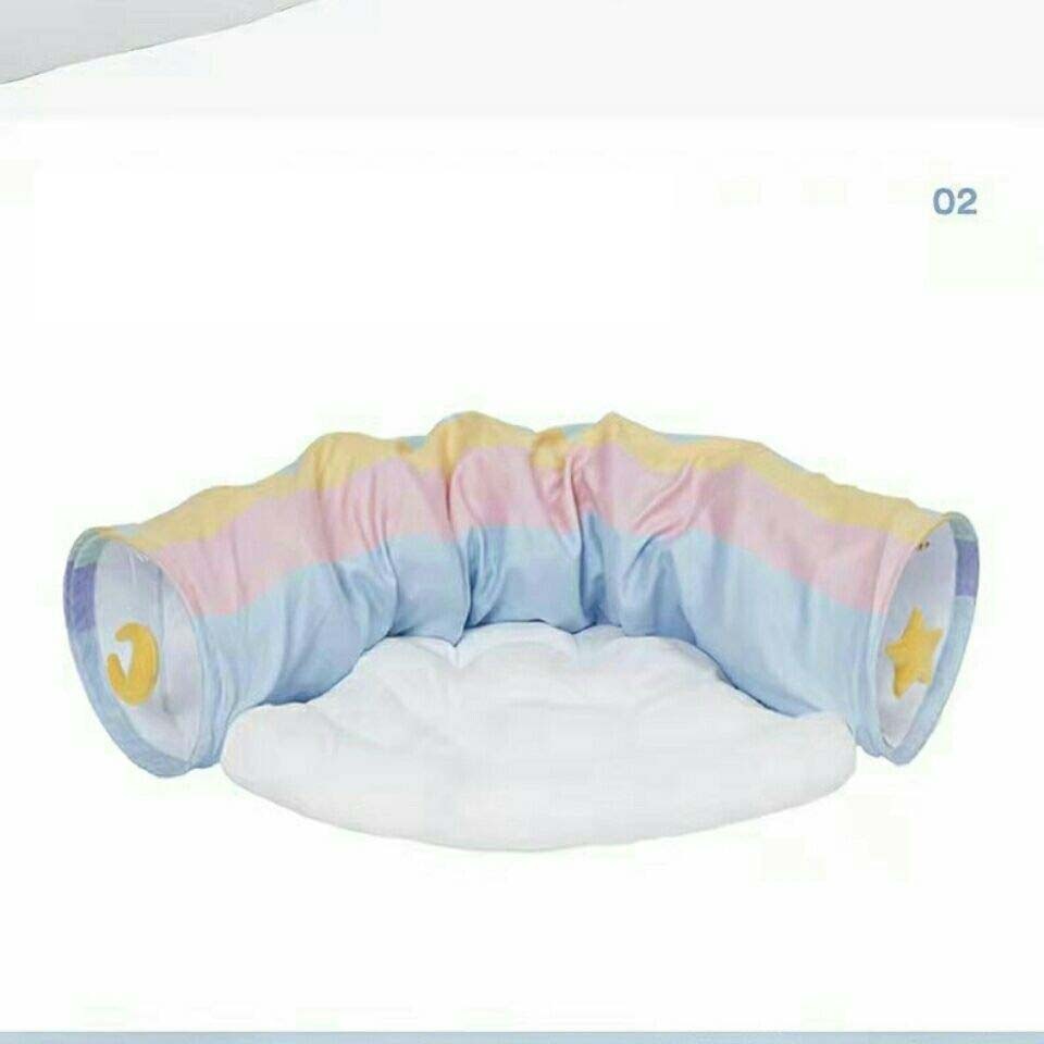 レインボートンネル猫床猫の巣をほどいて洗うことができる別荘猫小屋猫のおもちゃ四季通用猫小屋