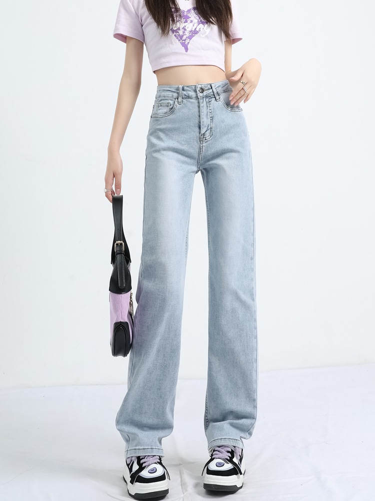 ワイドレッグジーンズのナローバージョン女性春春冬春と春の新しいl小さなハイウエストレトロストレートルーズサブ ワイドレッグジーンズのナローバージョン女性春春冬春と春の新しいl小さなハイウエストレトロストレートルーズサブ