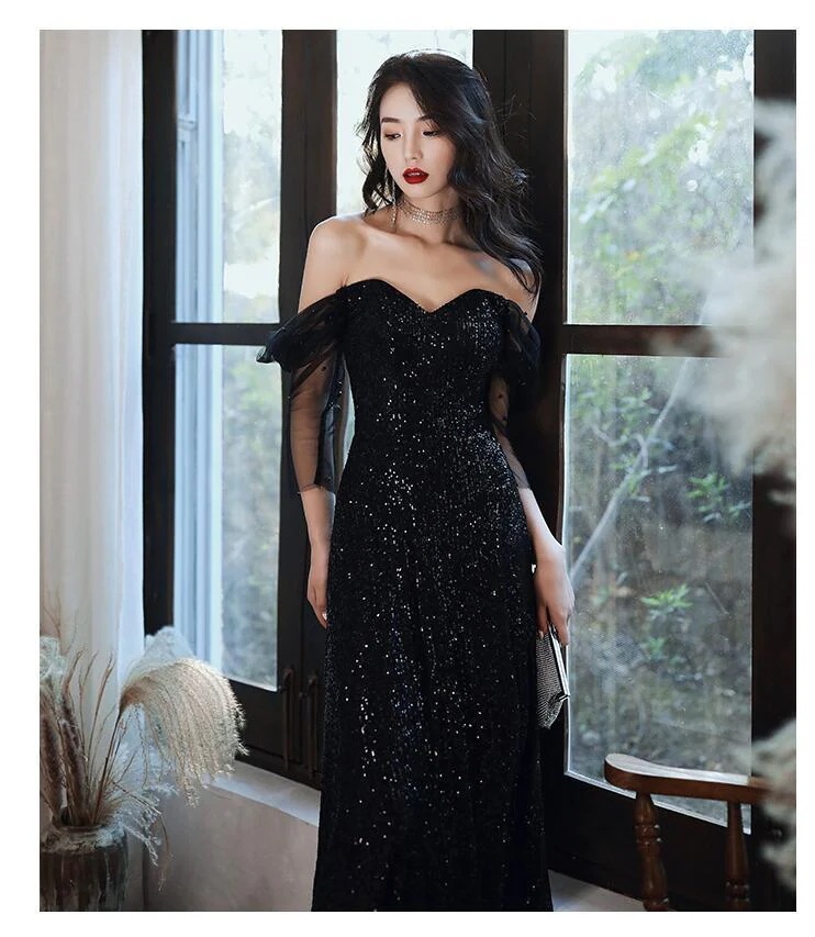 パーティードレス オフショルダー ナイトドレス ロング丈ドレス セクシー ウエディングドレス 演奏会 結婚式 忘年会 二次会 披露宴 ピアノ イベント