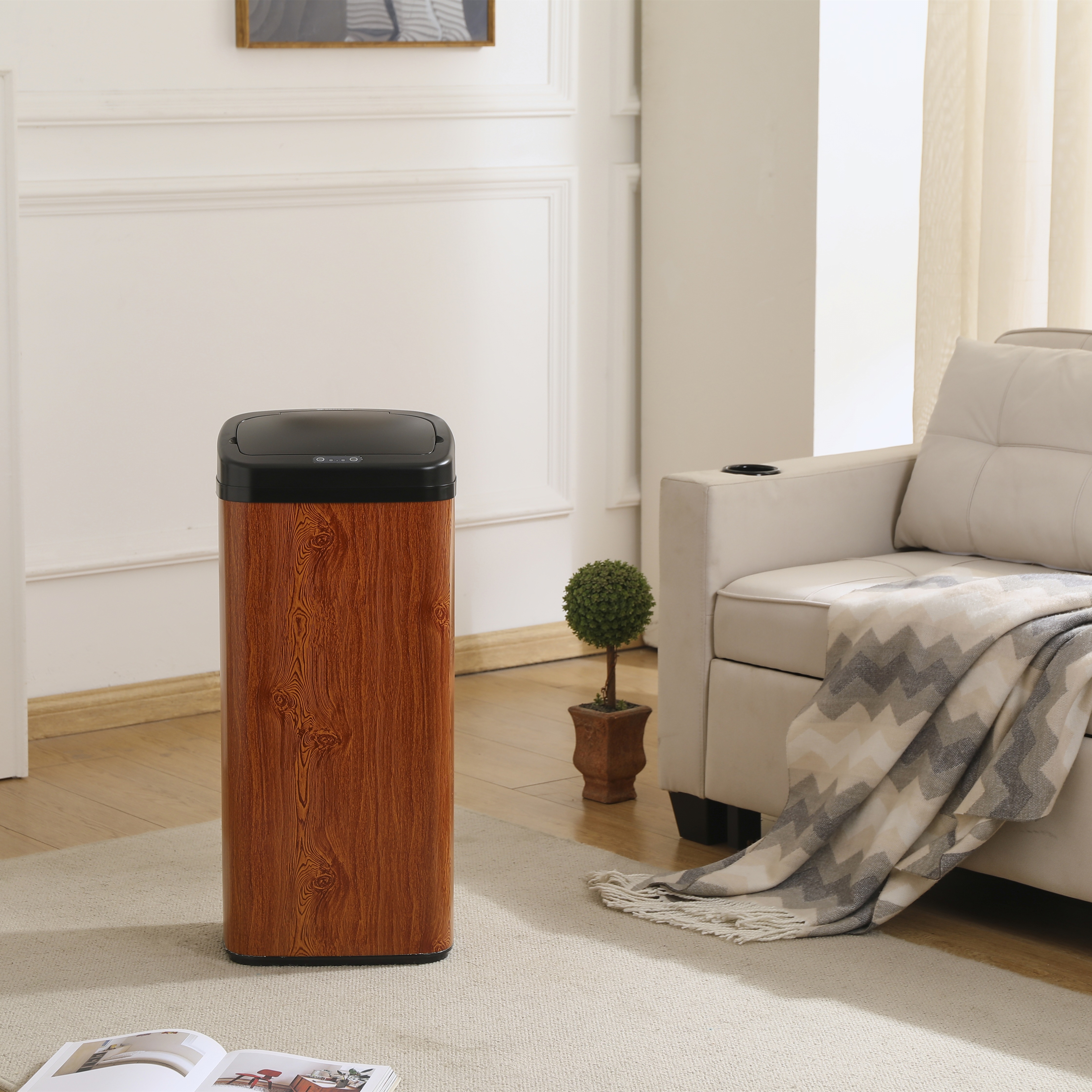 E19【人気商品】センサー全自動開閉式 ゴミ箱 大容量45L ブラウン E19【人気商品】センサー全自動開閉式 ゴミ箱 大容量45L ブラウン