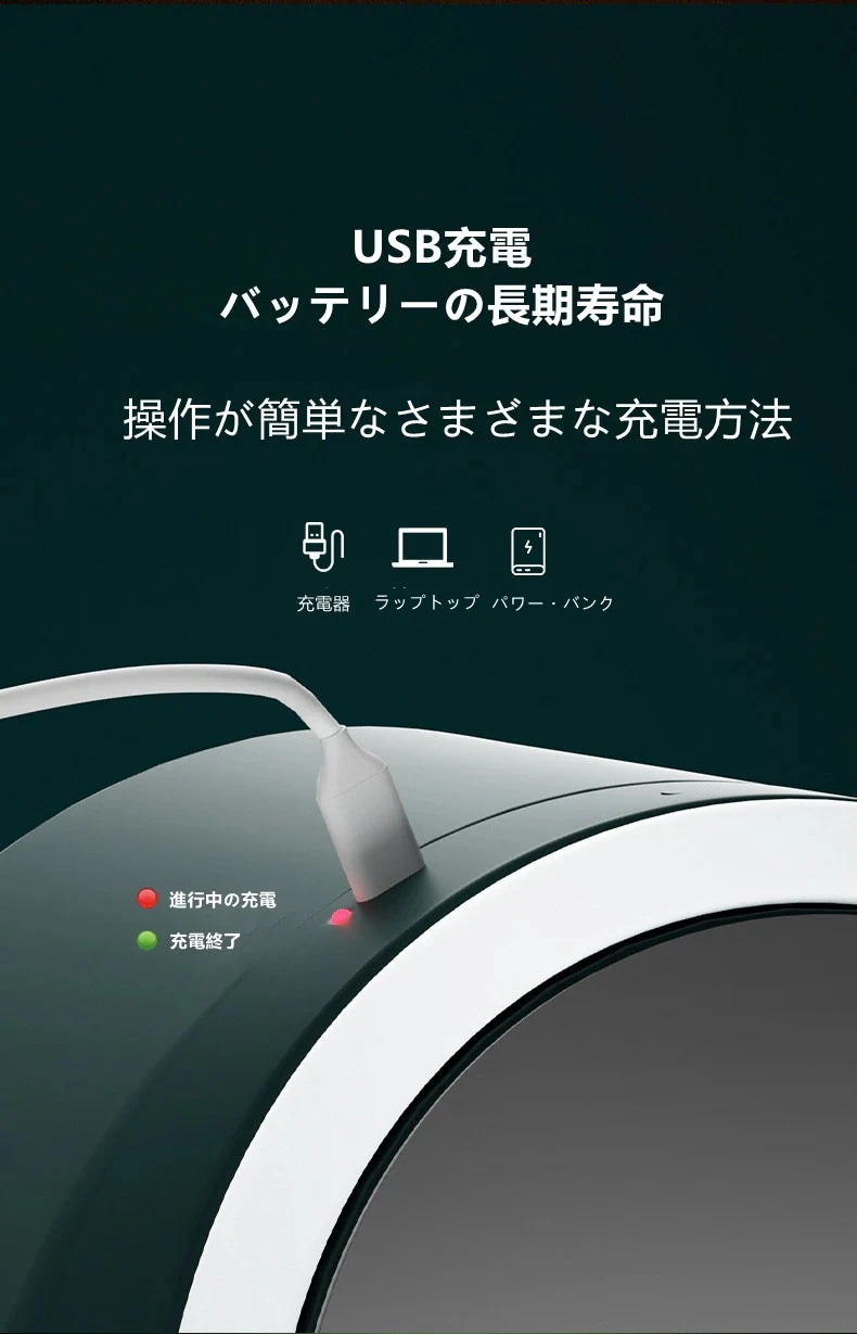 メイクボックス LED化粧鏡メイクファン付き 透明コスメボックス メイクケース 化粧箱 メイク用品538