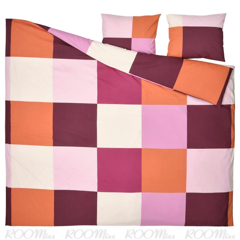 BRUNKRISSLA ブルーンクリスラ 掛け布団カバー&枕カバー(枕カバー2枚) - ピンク 200x200/50x60 cm BRUNKRISSLA ブルーンクリスラ 掛け布団カバー&枕カバー(枕カバー2枚) - ピンク 200x200/50x60 cm