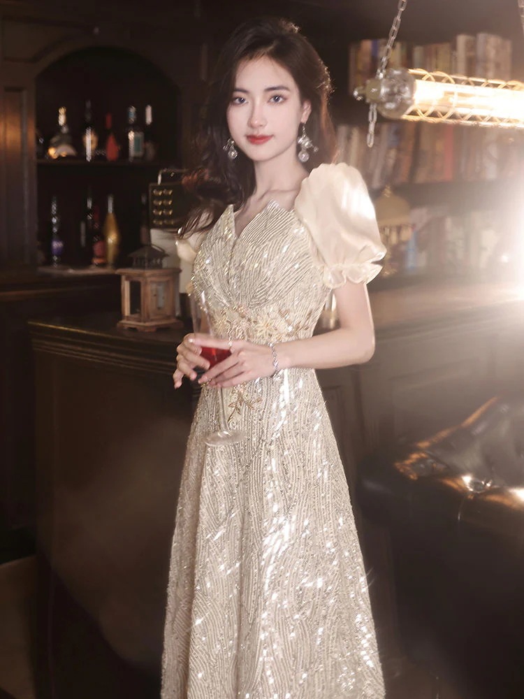 ドレス 女 気質 礼装 花嫁 パーティードレス スパンコールイブニングドレス バーミツバーホスティング宴会ドレス ドレス 女 気質 礼装 花嫁 パーティードレス スパンコールイブニングドレス バーミツバーホスティング宴会ドレス