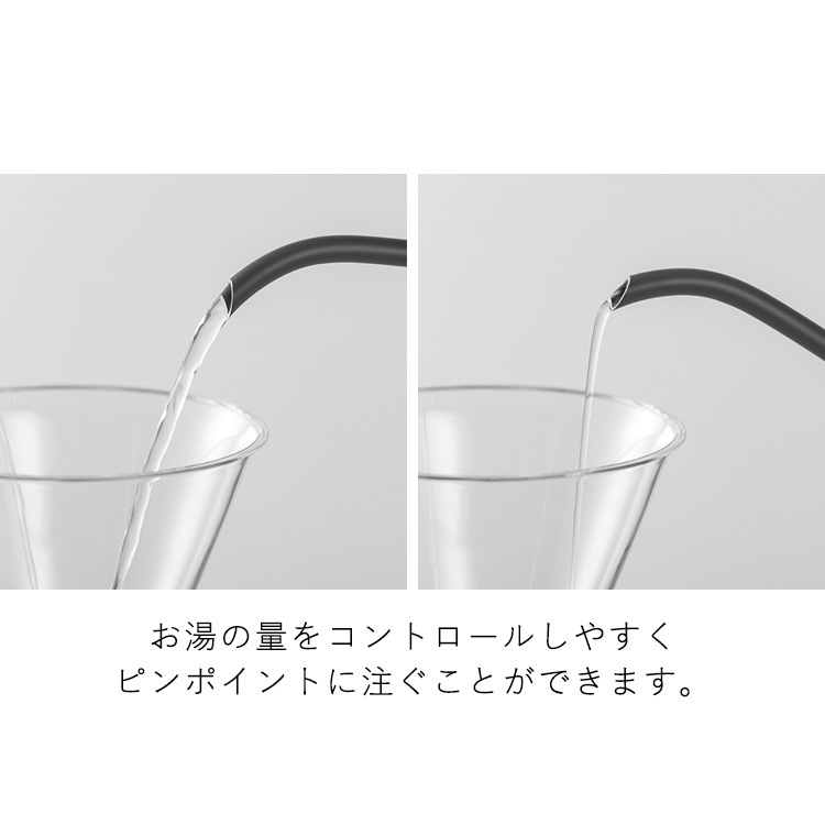 【公式】電気ケトル 0.8L ケトル 電気 電気ポット 湯沸かし 温度調節 保温 内側 ステンレス おしゃれ 細口 湯漏れ防止 空焚き防止 IKE-C800T *
