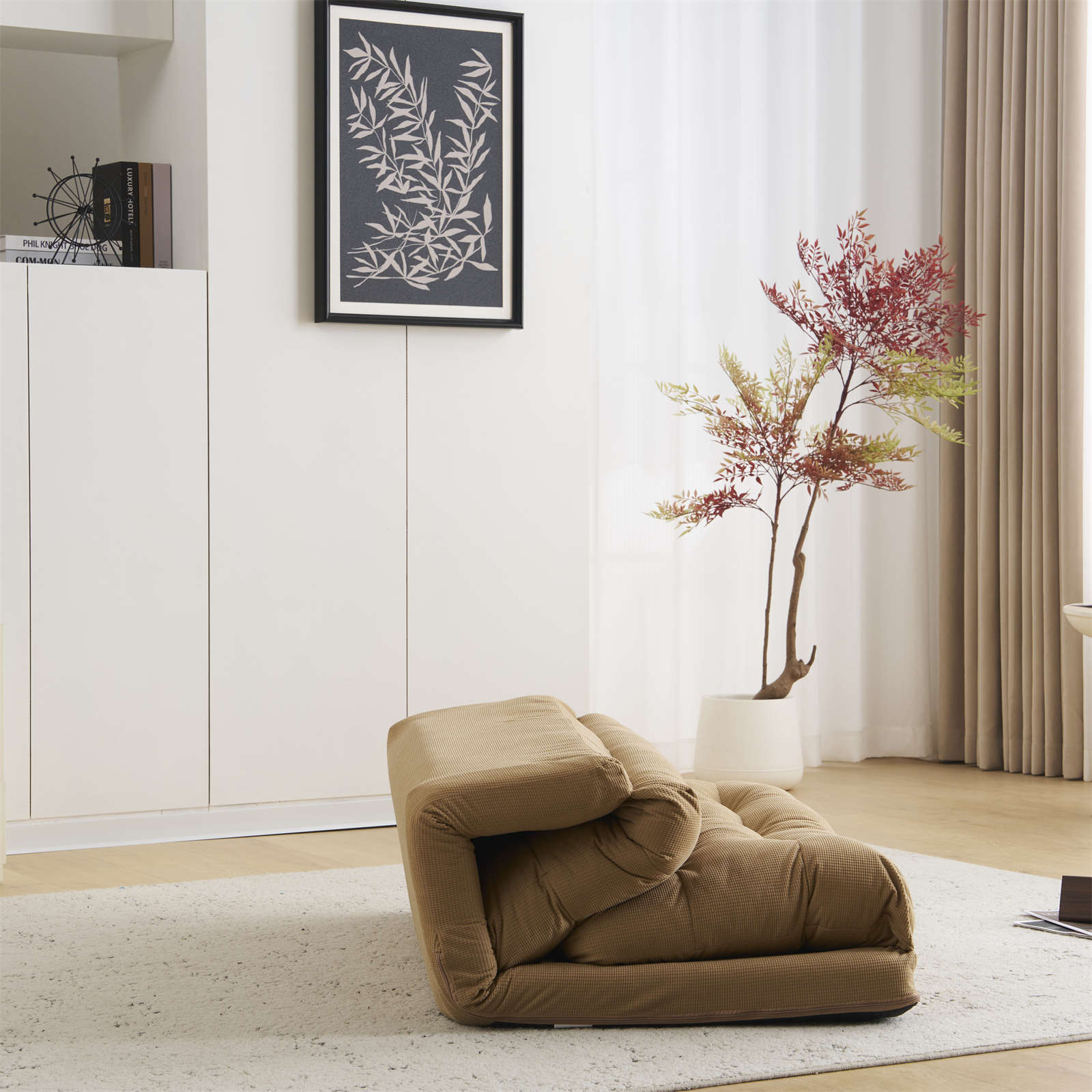 新品 クッション付き！ 3way ローソファ ワイド 新品 クッション付き